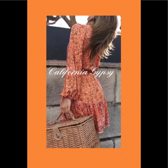 Floral Drawstring Mini Dress - Picture 12 of 15